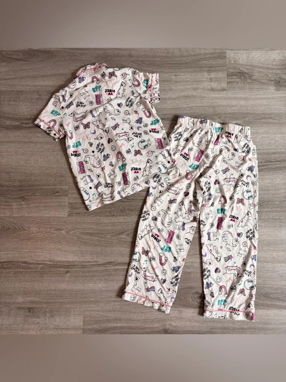 Wonder Nation little girls pajama set